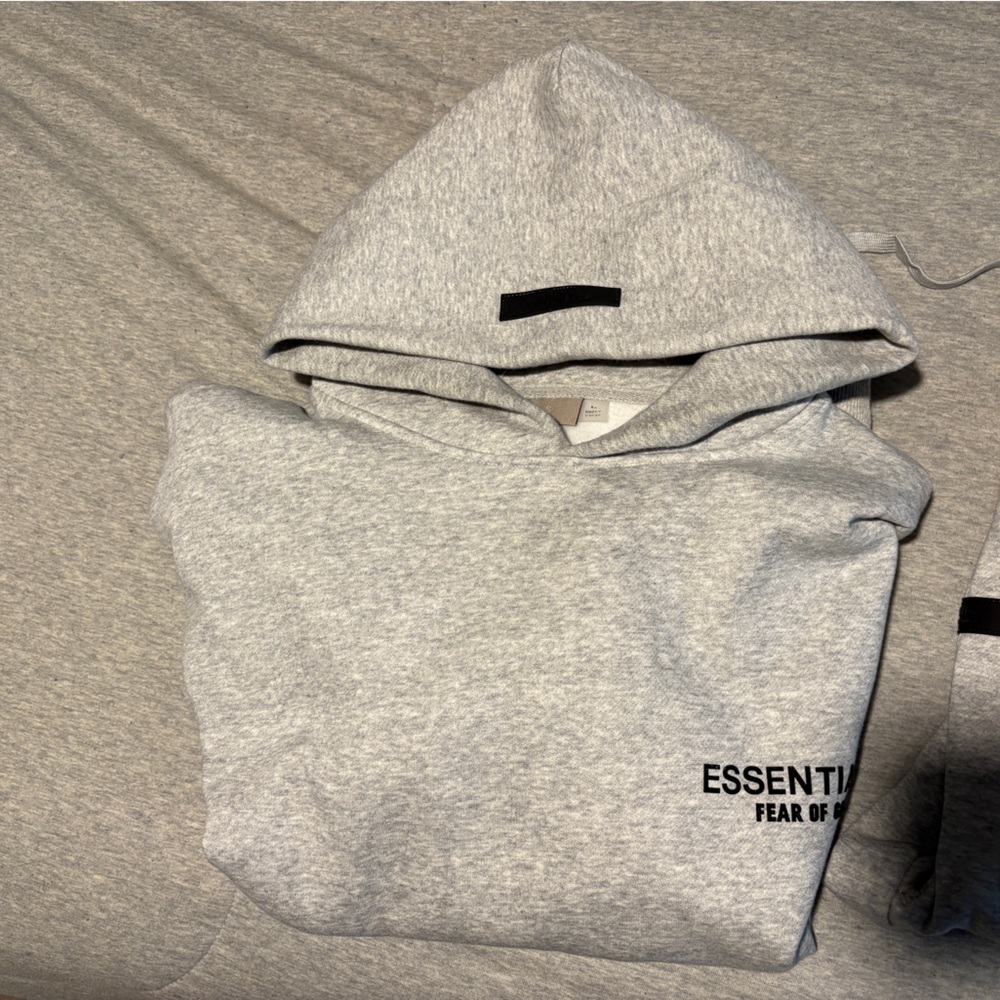 Essentials Light Oatmeal Hoodie and Pants